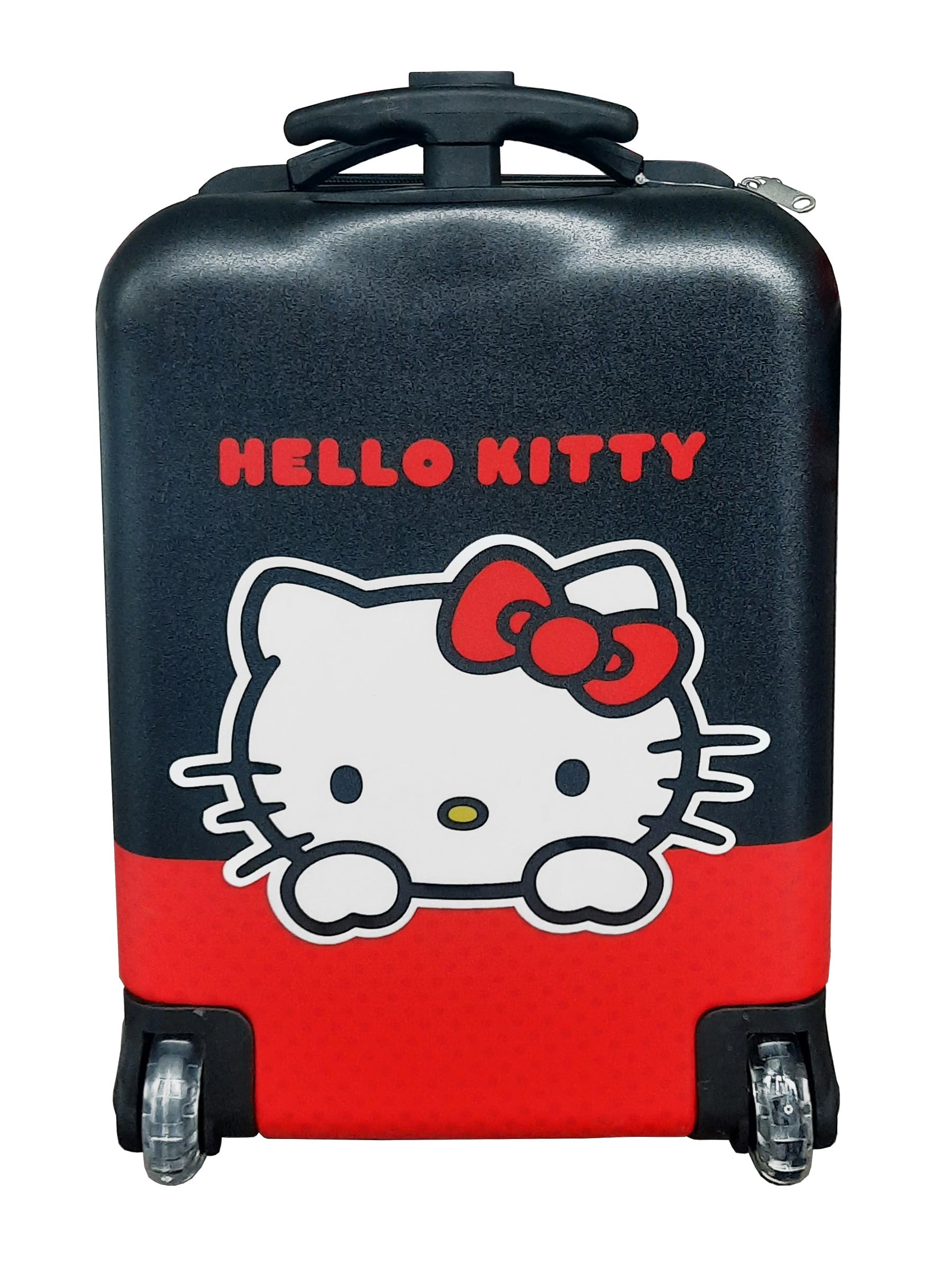 Trolley Rigido Hello Kitt-y, Valigia da Viaggio Hello Kitt-y per Bambine, Bagaglio a Mano Resistente e Leggero in ABS con Manico Telescopico Regolabile e 2 Ruote 23L, 42x19,5x29 cm. Multicolor