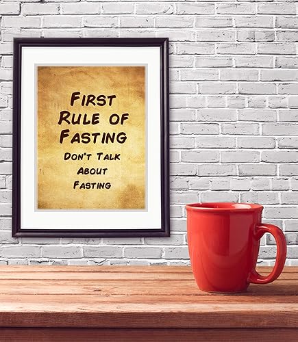 Miniatura 3 de First Rule Of Fasting Wall Art Poster 11x14inch. Gift for Fungster, Keto, Intermittent Faster. Kitchen, Nutritionist, Dietician, Food Coach, Health