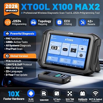 XTOOL X100 MAX2 ECU Programming/Coding Scan Tool, J2534 Reprogramming Tool