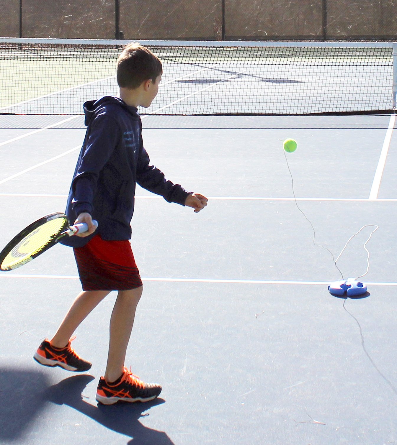 Tourna Fill & Drill Tennis Trainer, Base con Corda legata a Pallina da Tennis, per Allenamento