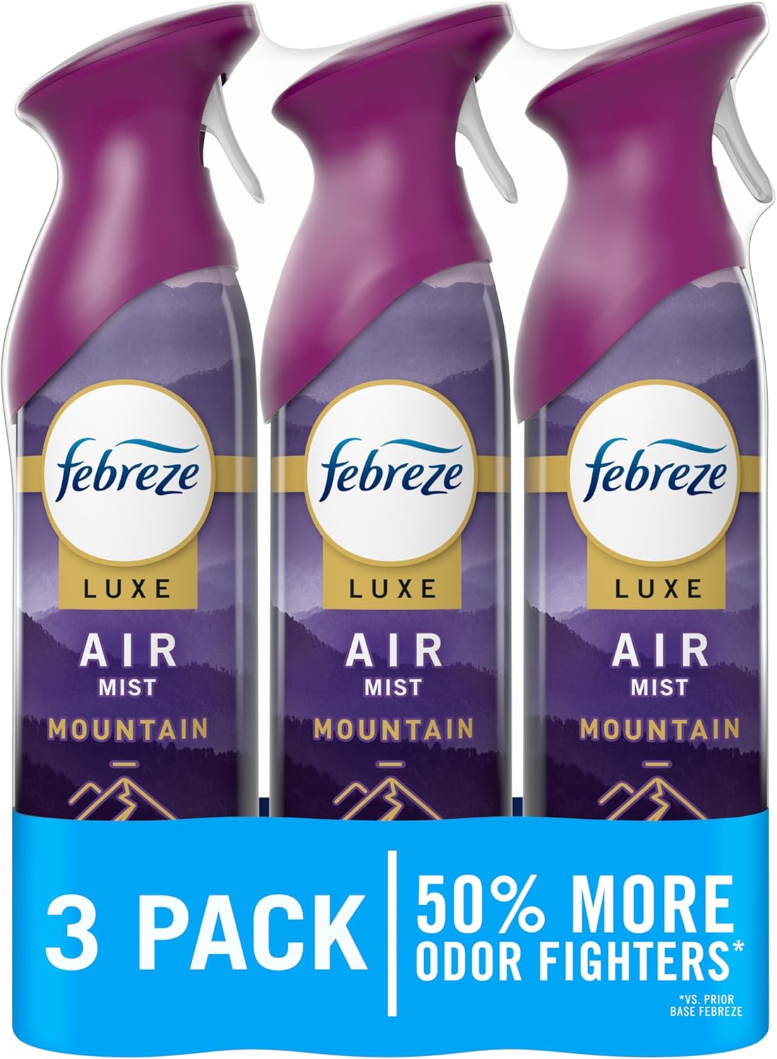 Febreze Air Mist Mountain Scent Air Freshener Spray, Odor-Fighting Deodorizer for Home, Bathroom, Kitchen - 8.1oz Pack of 3