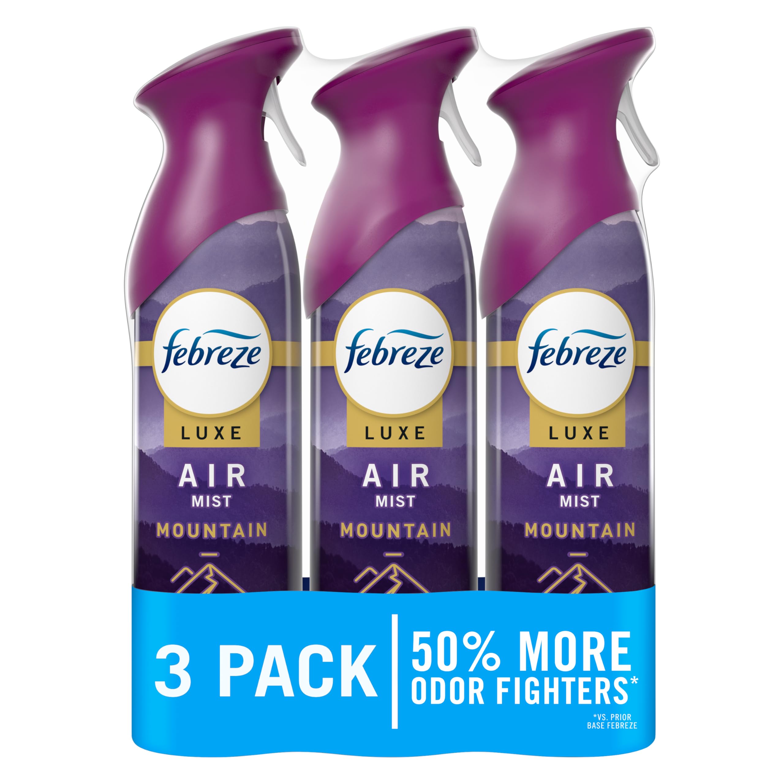 Febreze Air Mist, Air Freshener Spray, Odor Fighting Room Spray, Deodorizer for Home Bathroom Kitchen Office Apartment Dorm Room Classroom, Mountain Scent, 8.1oz (Pack of 3)