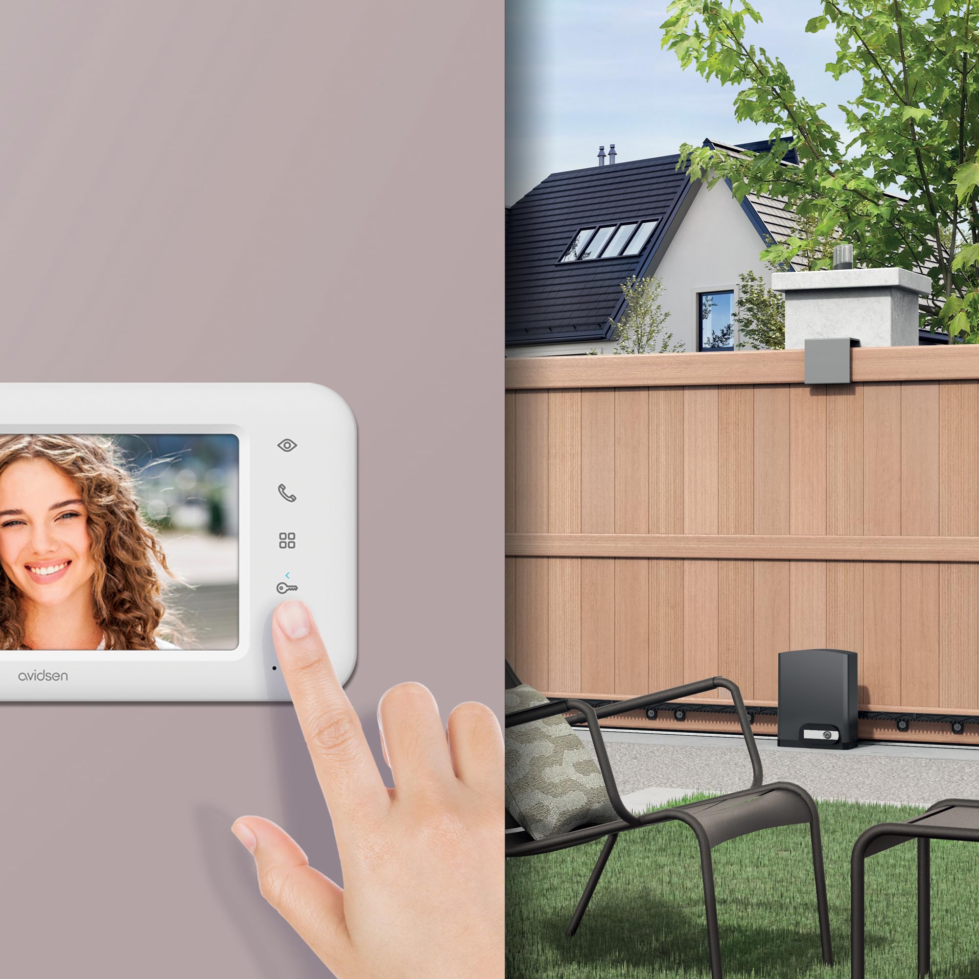 Avidsen Orea Connect Motor para Portón Corredizo WiFi — 4m Cremallera, 2 Mandos, Fotocélulas, HomeGate Integrado, Batería de Reserva Opcional, Arranque Progresivo