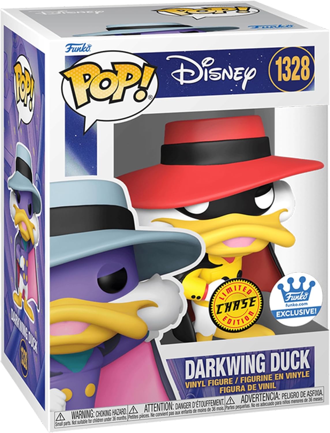 Funko Pop! Disney: Darkwing Duck - Multicolor Special Edition Chase Shop Exclusive Vinyl Figure #1328