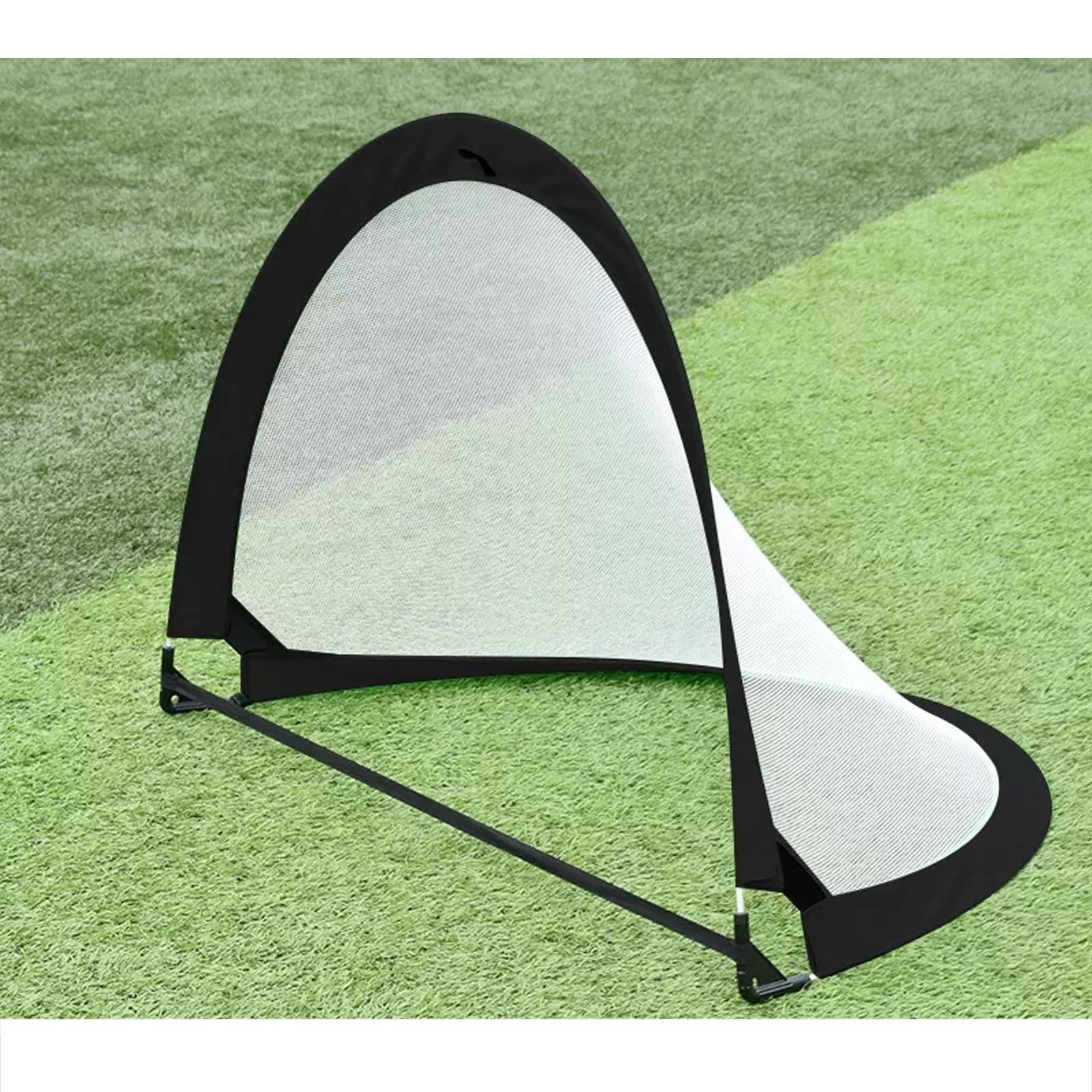 Rete da calcio pop-up per cortile, un set di due porte da calcio da 119 × 88,9 × 78,9 cm con borsa portaoggetti, rete da allenamento divertente per calcio, confezione da 2