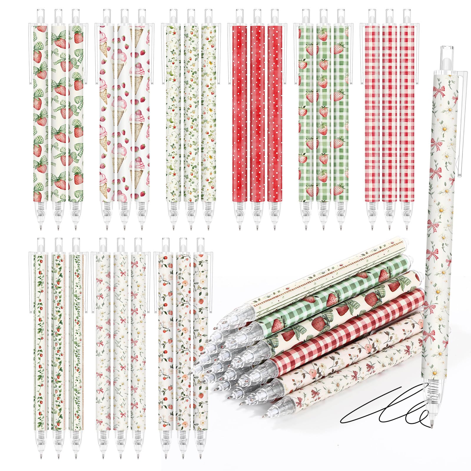 Jetec 108 Pcs Cute Strawberry Pens Bulk strawberry party favors