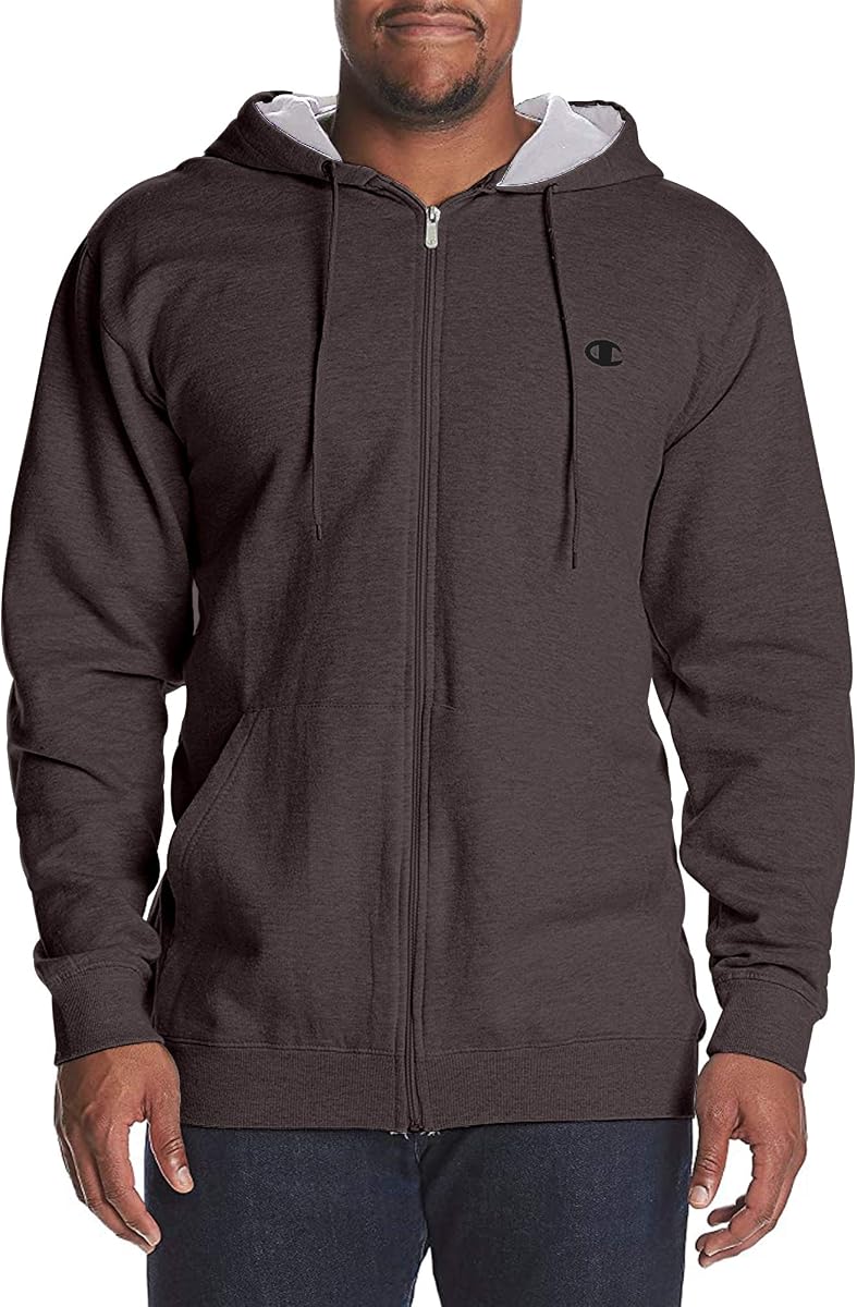 Sudaderas con capucha Champion Big and Tall Zip Up para hombre – Chaqueta con capucha y cremallera de forro polar para hombre