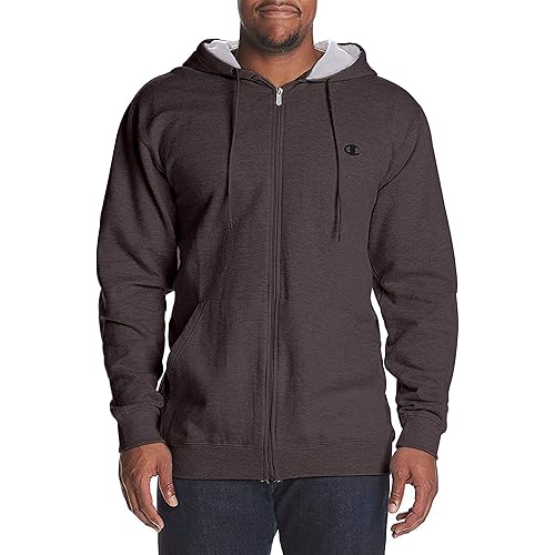 Champion Big and Tall Zip Up Hoodies for Men – Men’s Fleece Zip Up Hoodie Jacket