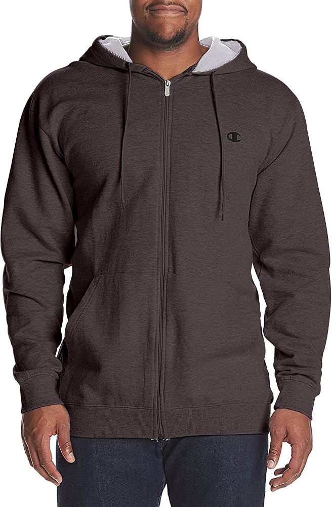 Champion Big and Tall Men's Fleece Full Zip Hoodie Sweatshirt