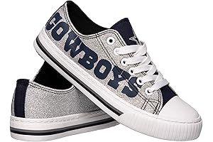 Dallas Cowboys Women's Fashion Glitter Sneakers