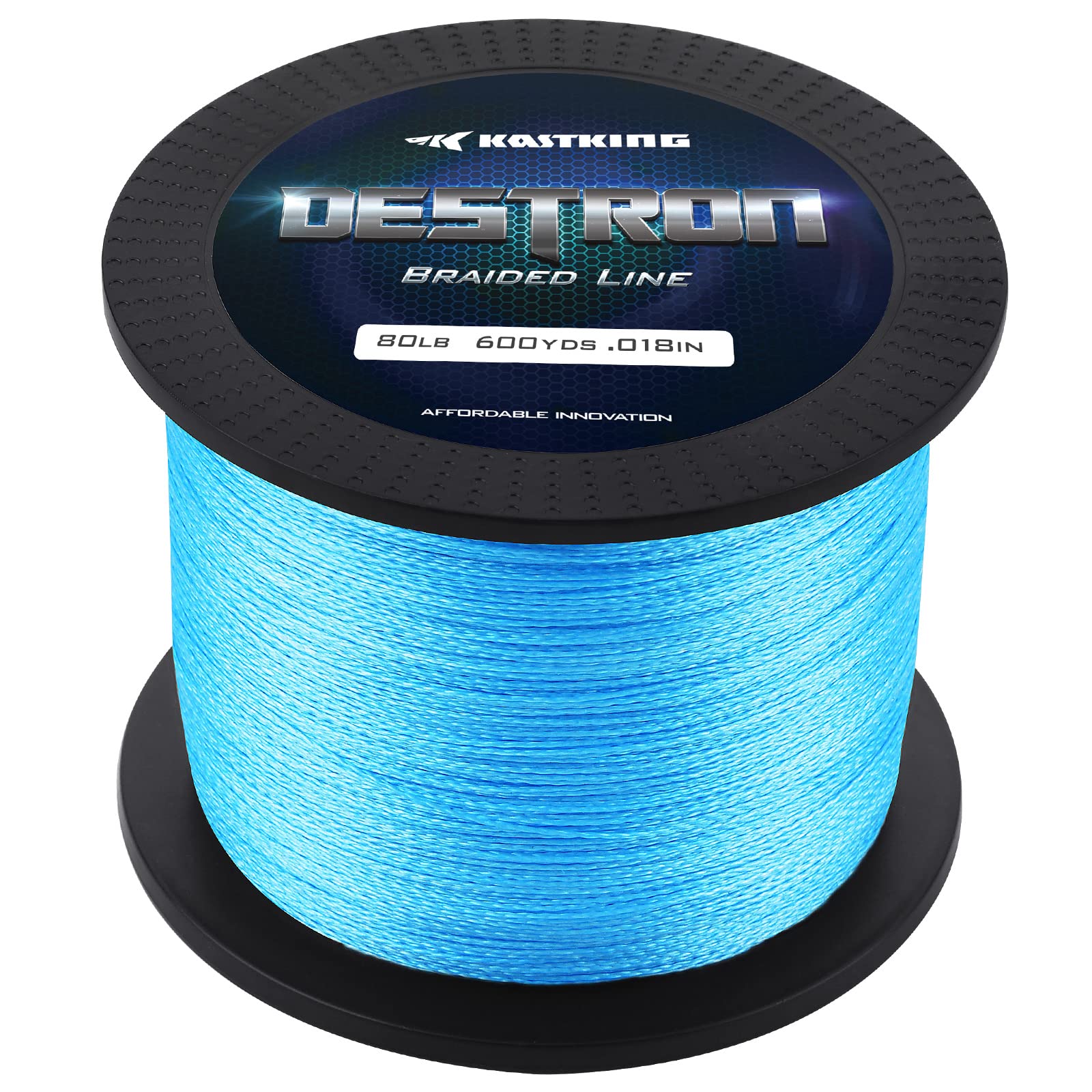 KastKing Destron Braided Fishing Line, Highly Abrasion Resistant, Improved Knot Strength, Ultra-Thin Diameter Superline, Zero Stretch & Memory, CFT “Color Fast Technology”, 75% Thinner Than MonoCarbonfree Certified