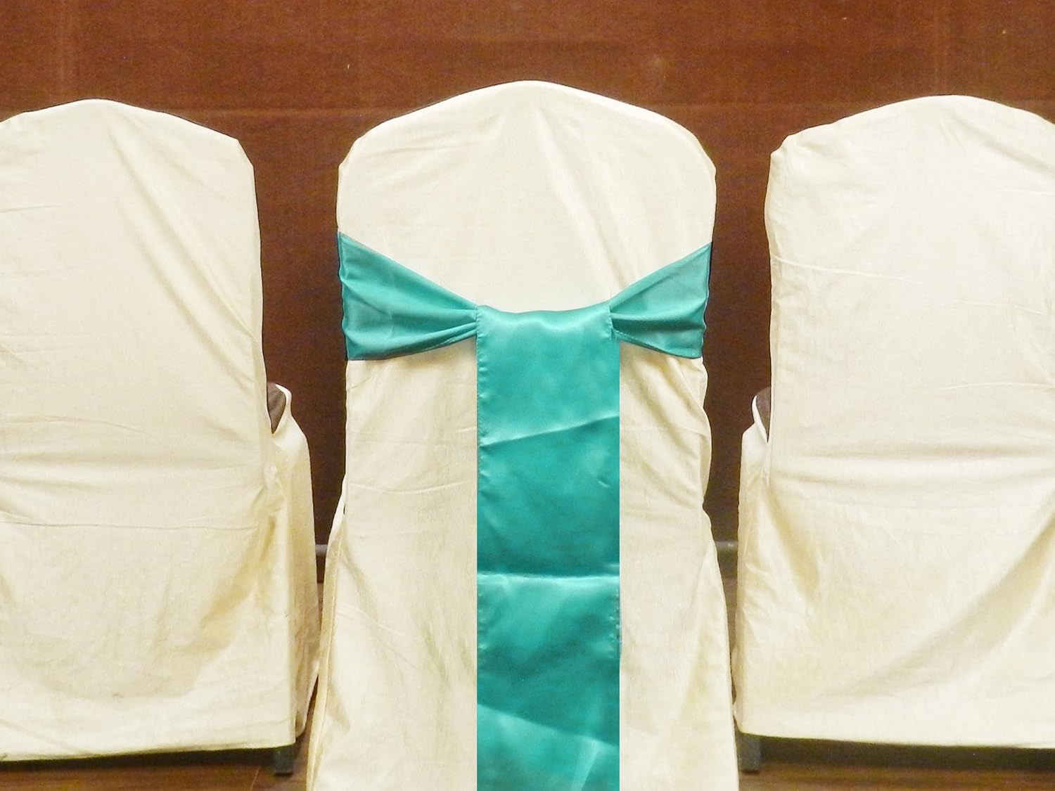 Pack of 30 Satin Chair Cover Bow Sash Wedding Banquet Decoration (30, MAJENTA Violet)