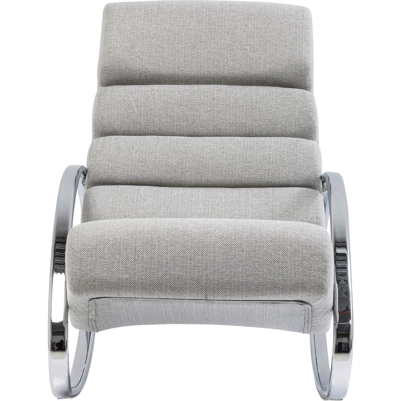 KARE Design KARE Manhattan Fabric Rocking Chair, Beige, 110 x 62 x