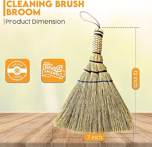 Miniatura 17 de Cepillo de mano pequeño para escoba batidora que elimina el polvo, la suciedad y los desechos, cabeza del cepillo de 9.5-11 pulgadas de largo