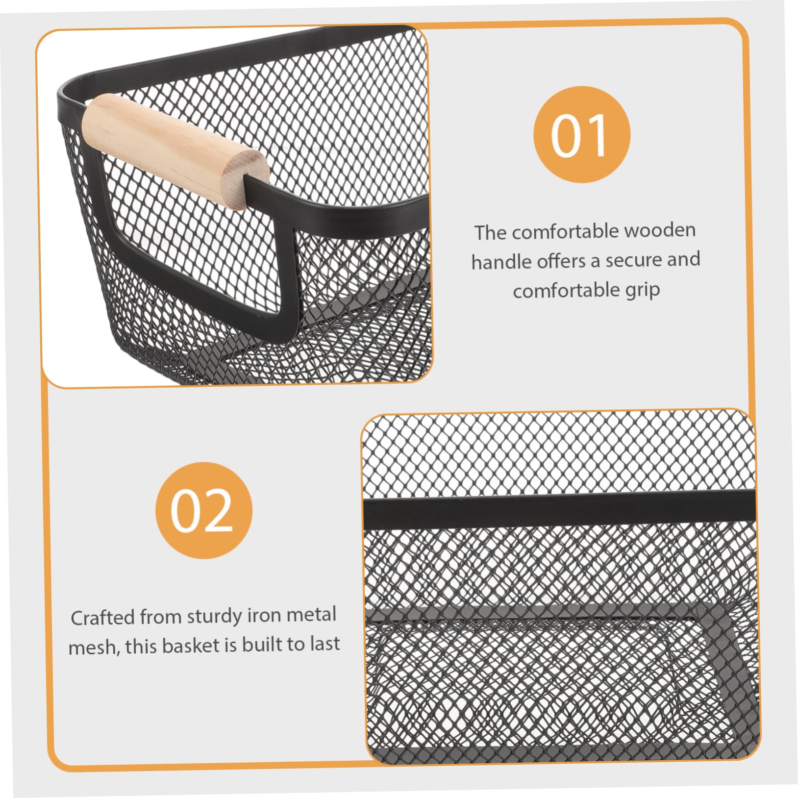 Hanging Wire Basket Shelves For Home Storage In White And Black