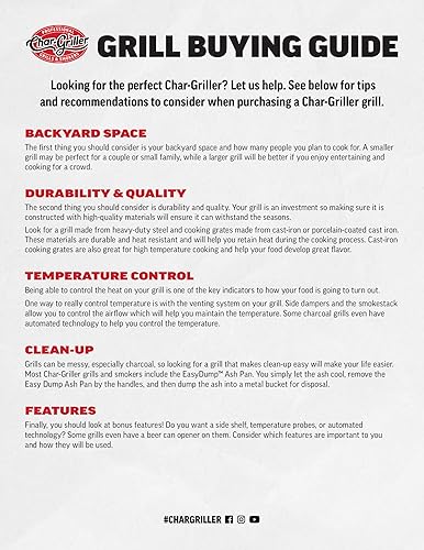 Miniatura 18 de Char-Griller Smokin' Pro - Parrilla de carbón para ahumar, color negro