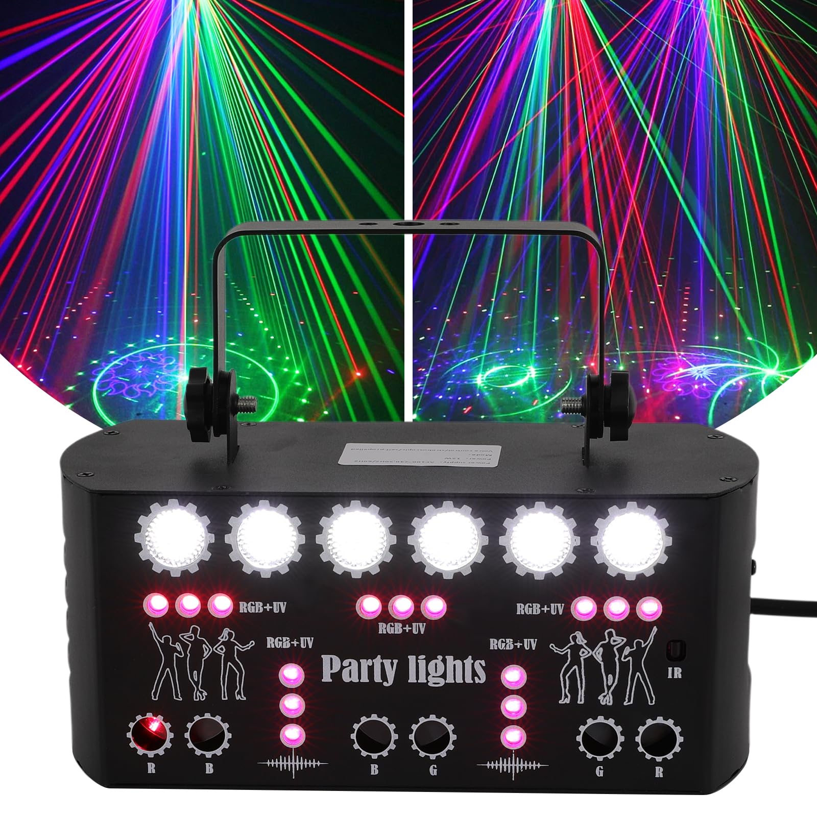 Discolicht Partylicht, Disco Licht, Disco Licht, LED Partyleuchte mit Fernbedienung, 27 Lumières Disco DJ für Geburtstagsfeier, Hochzeiten, DJ-Events, Bars, Clubs, Konzerte