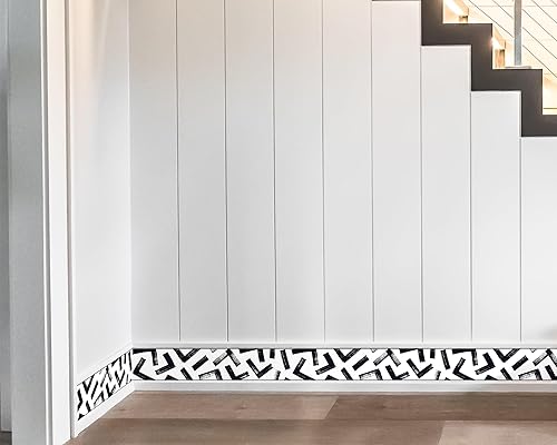 Vista 16 de FLFK Calcomanías de pared para despegar y pegar, para habitación de los niños, calcomanías de peces bajo el mar, 4 x 240 pulgadas (azul)