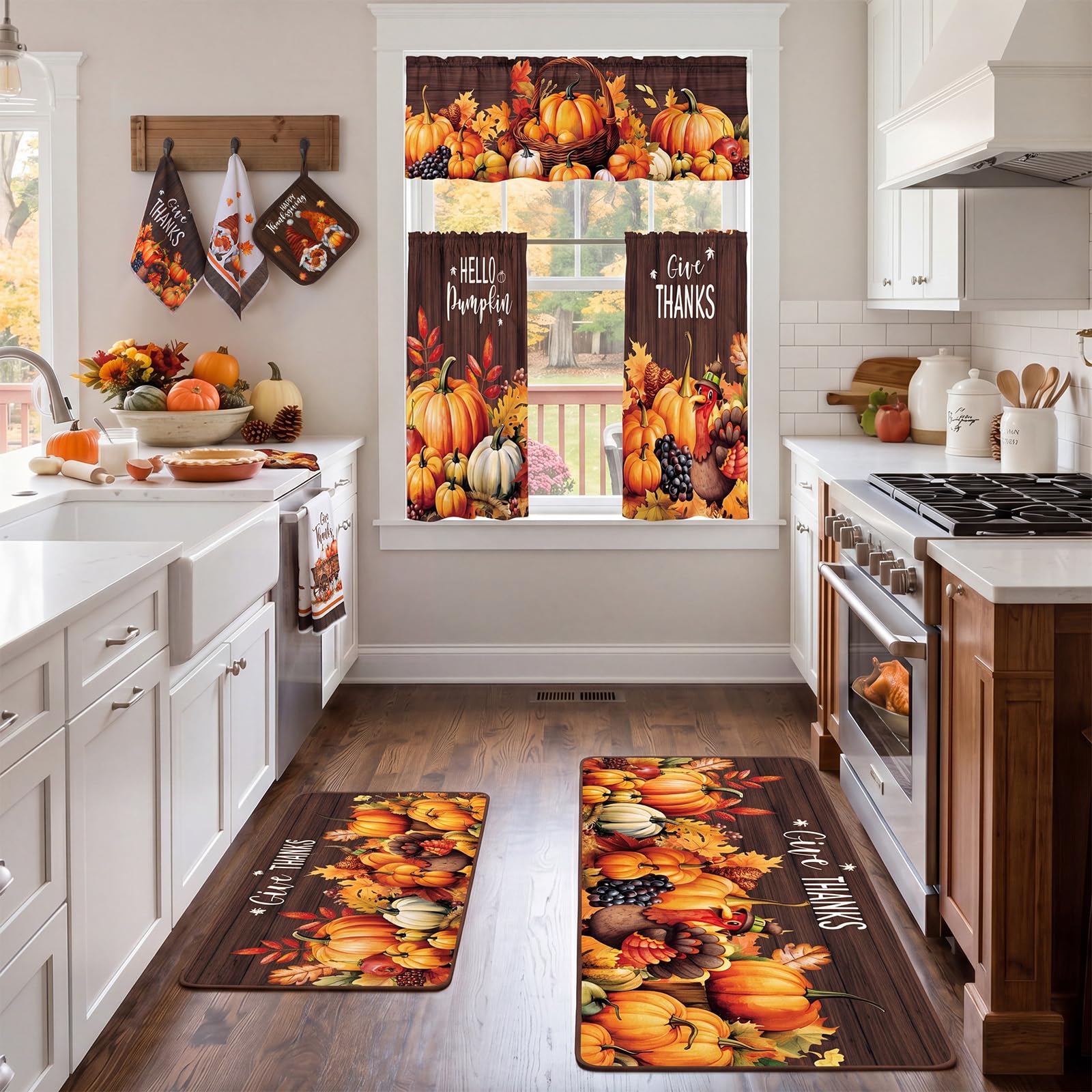 Fall Thanksgiving Kitchen Decor Set - 13 Pcs -7 Fall Thanksgiving Kitchen Decor Set - 13 Pcs -7