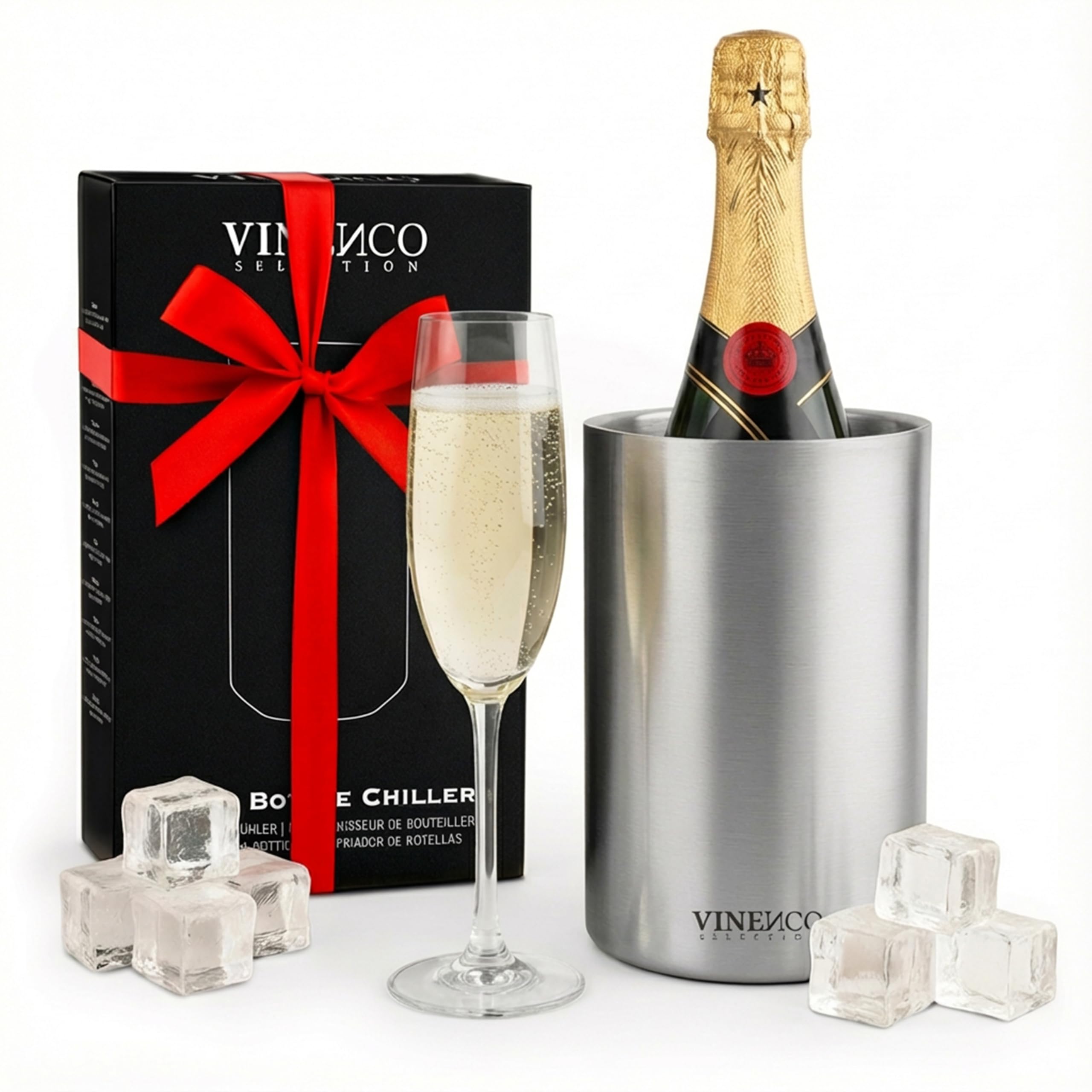 vinenco seau à champagne inox