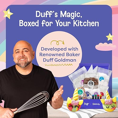 Miniatura 5 de Duff Goldman Kit de hornear para niños de Baketivity  Hornea galletas de unicornio arcoíris con ingredientes premedidos  El mejor kit de fabricación