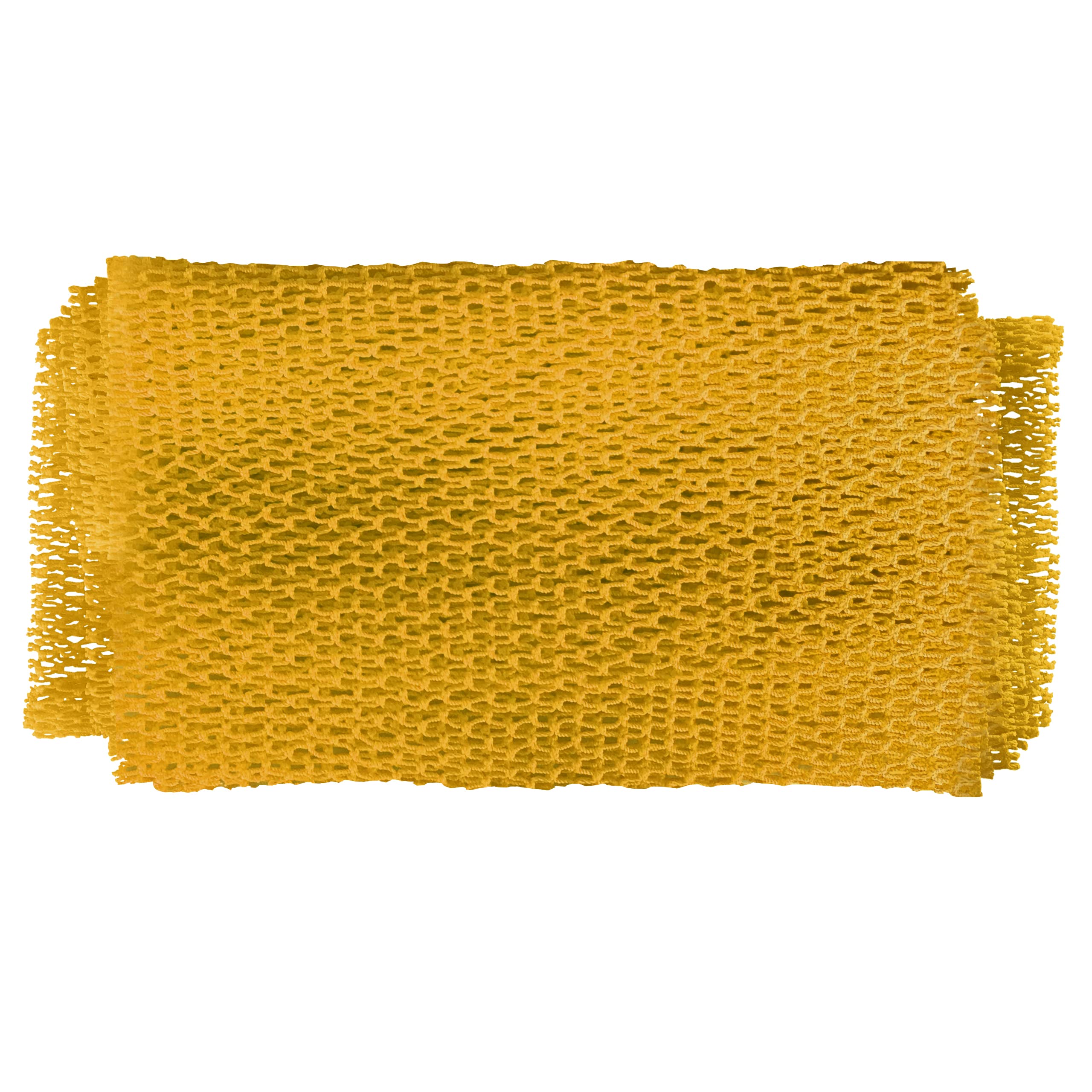 Diamerd - Premium African Net Bath Sponge, Stretches to Approximately 67", Body Exfoliating Cloth, Woven Net, Long Body Scrubbing Net, Back Scrubber, Body Exfoliating Net (Yellow)