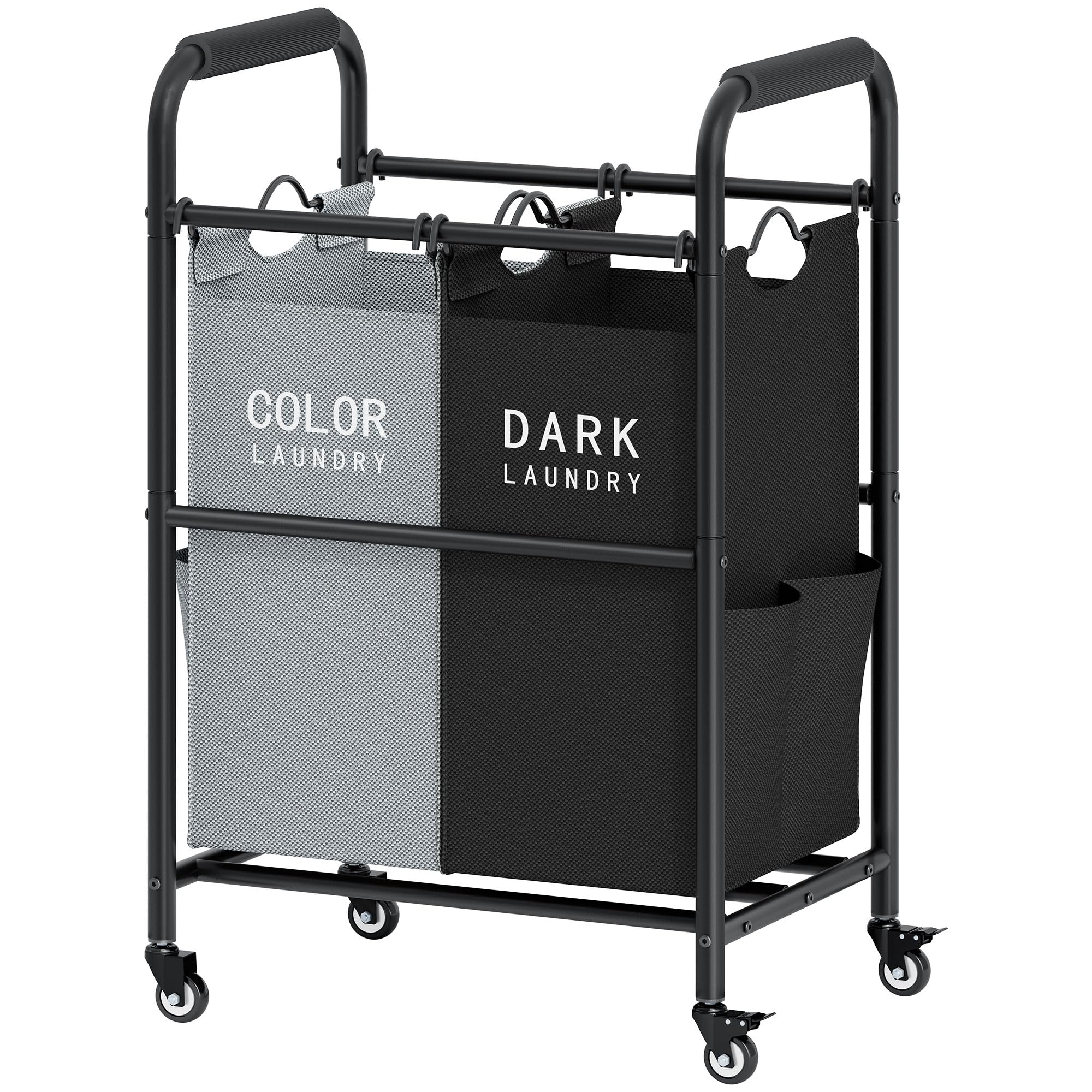 Tajsoon 2 Bag Laundry Sorter Cart