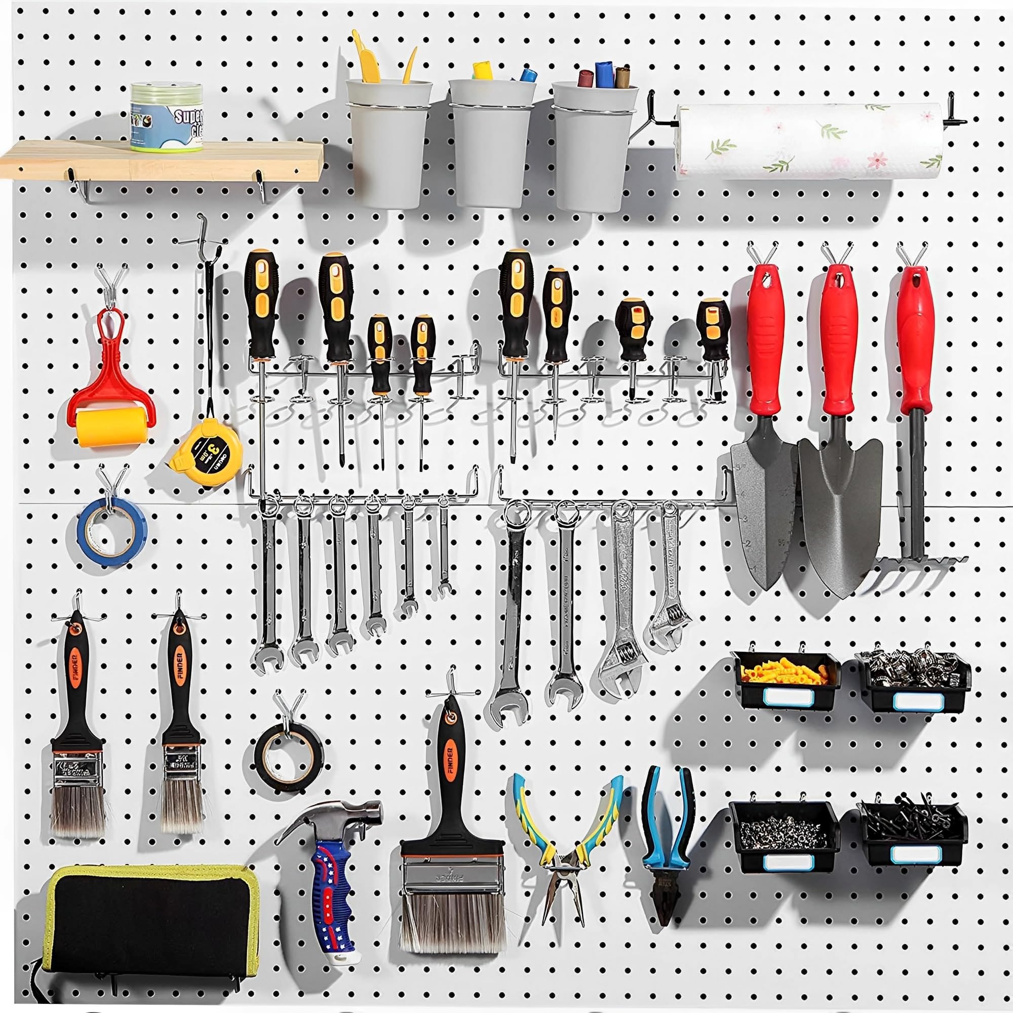 80PCS Set Di Gancio a Chiodo, Accessori Per Gancio a Foro, Accessori Per Gancio a Chiodo Con Gancio In Metallo, Set Di Gancio Per Utensili Hardware, Adatto Per Garage Del Supermercato