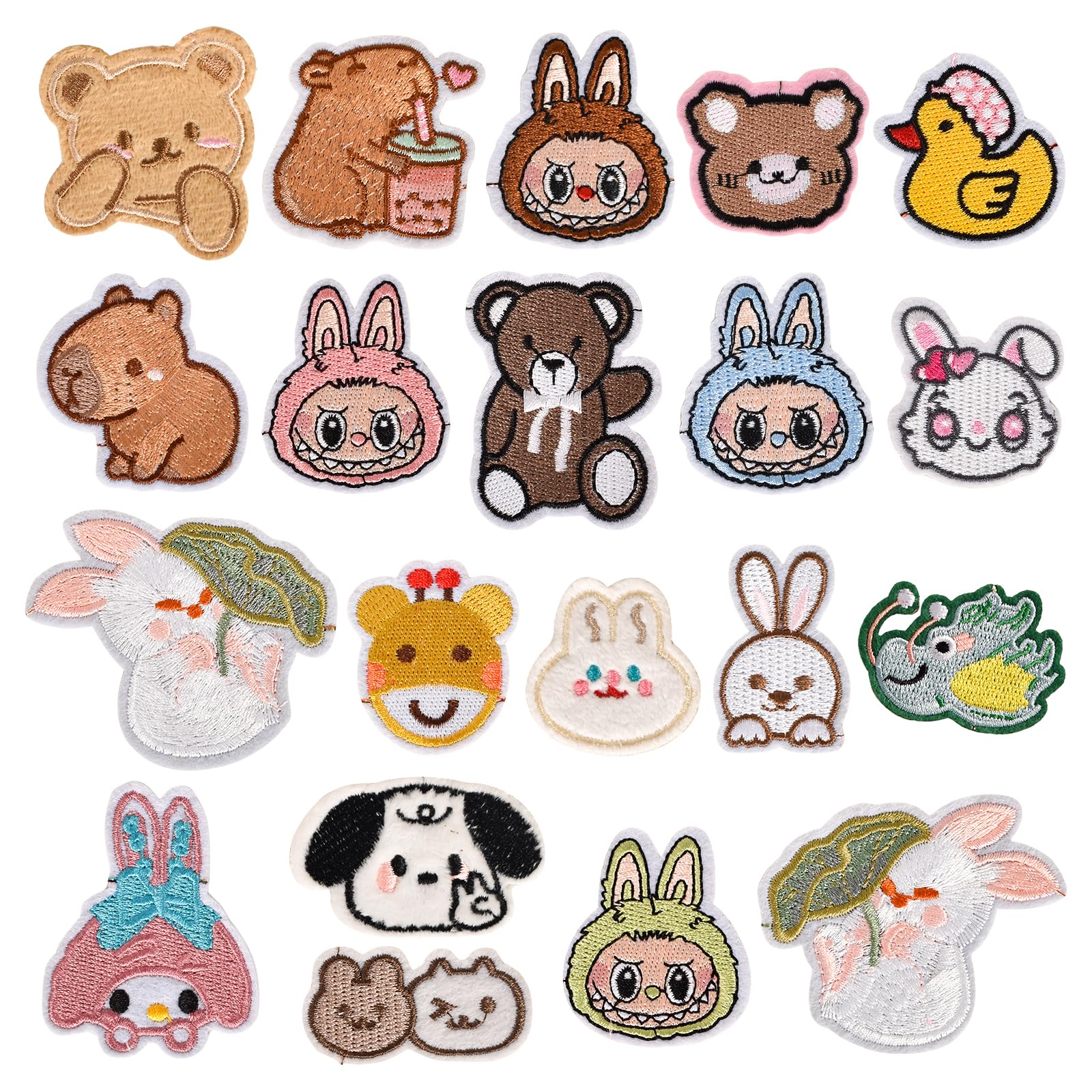 25 Stück Aufbügelflicken Set: Bunte Bestickte Patches Für Kleidung - Mittelgroß Zum Aufnähen Oder Aufbügeln