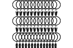44 Pack Curtain Hooks with Clips - A Versatile Solution for Hanging Curtains and More
