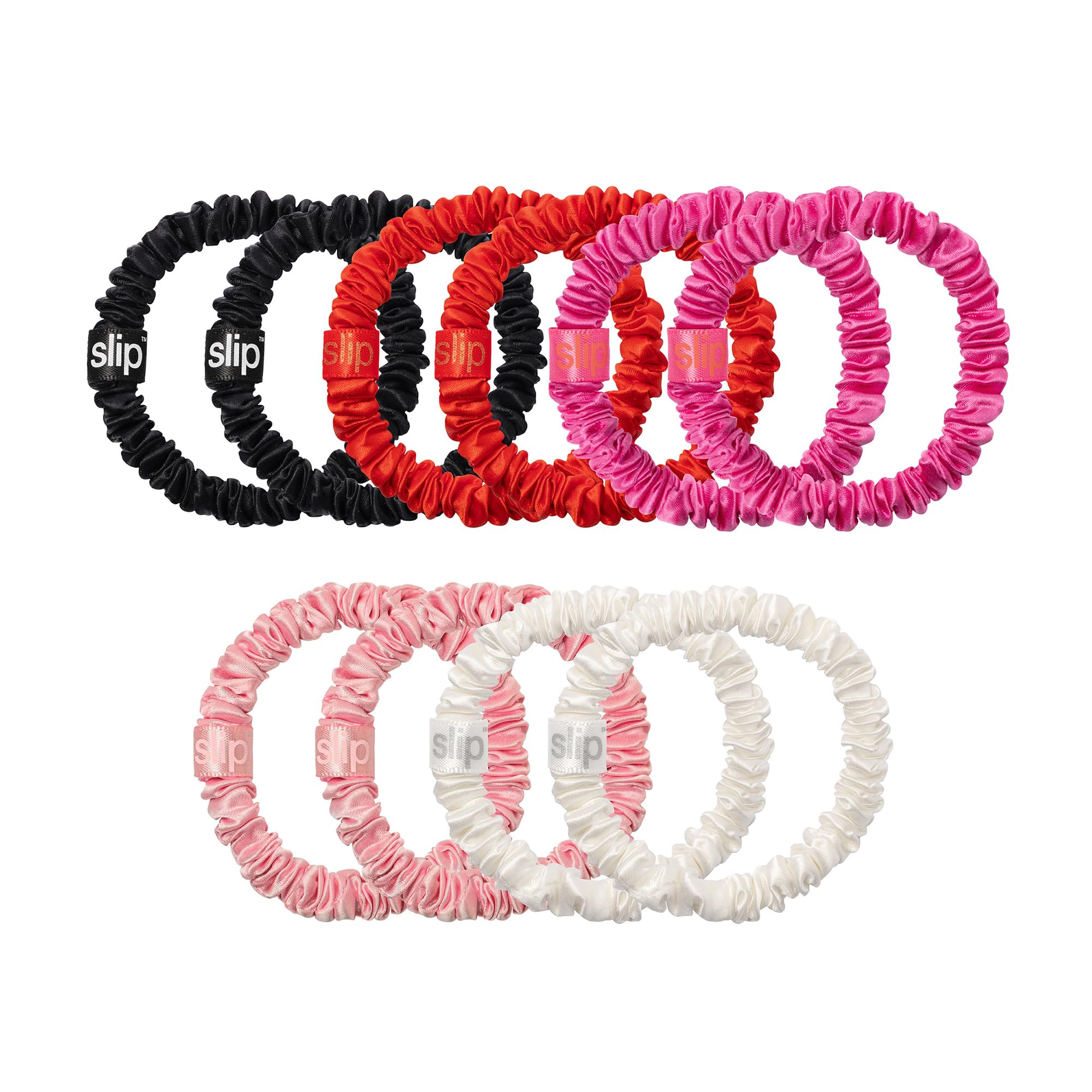 slip Back to Basics Skinny Scrunchies in Holiday Cracker Packaging, Anti-Crease - Image 2