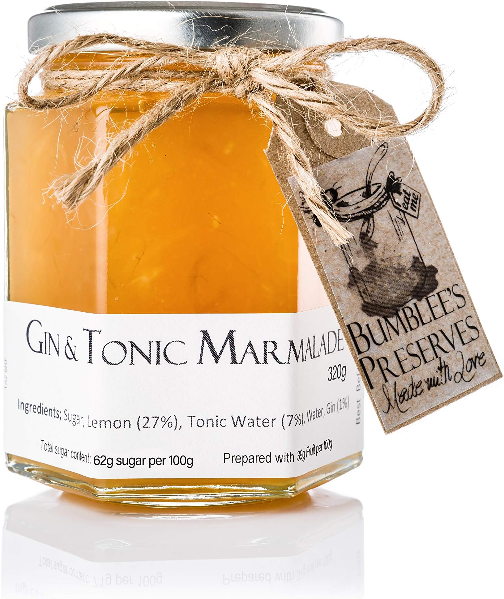 Bumblee's Preserves Spreadable Gin & Tonic Marmalade 330g Jar