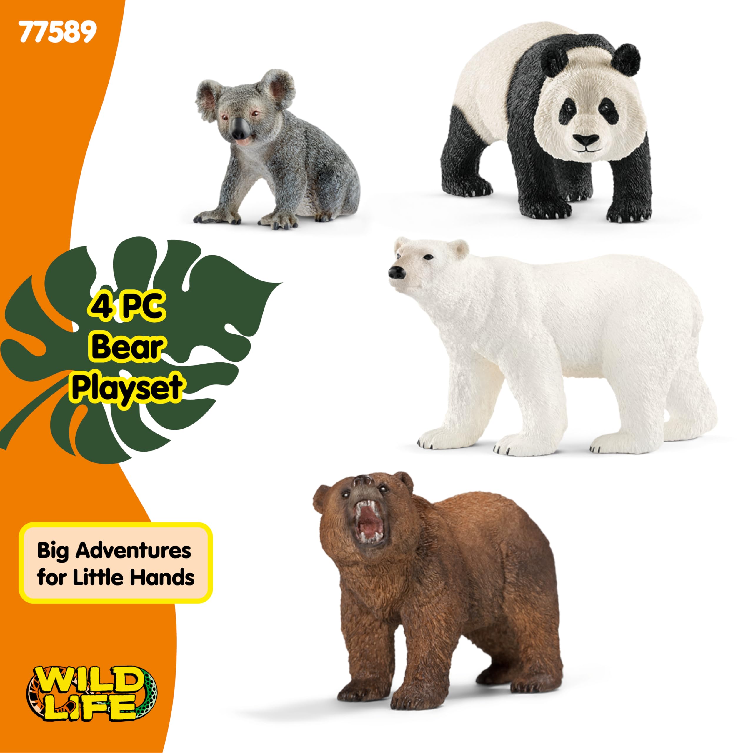Amazon.co.jp: Schleich Wild Life - クマのフィギュアおもちゃプレイ