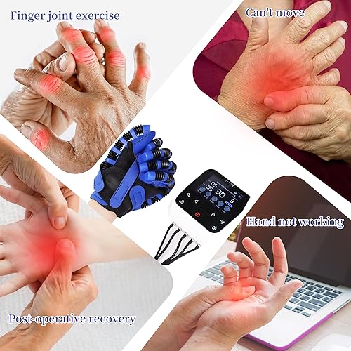 Miniatura 6 de Guantes de robot de rehabilitación  5 modos de equipo de rehabilitación de terapia física de mano para entrenador de rehabilitación de dedos  Mejora