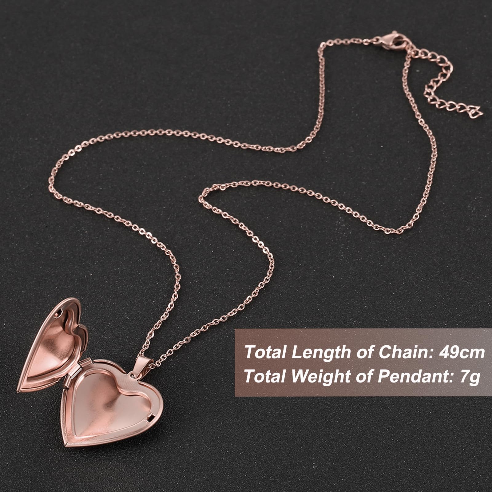 Collana con Ciondolo dell'Amicizia a Cuore con Foto - Collana Regalo Personalizzata con Catena Fotografica per Ragazze e Ragazzi, Catena con Amuleto Foto da Aprire, Ciondolo Memoria