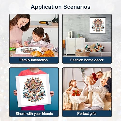 Miniatura 4 de Stalente Kits de pintura de diamantes para adultos, flores, kits de arte de diamantes de forma especial 5D para principiantes, pintura de diamantes