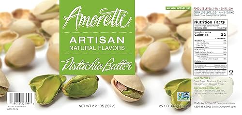 Miniatura 2 de Amoretti - Mantequilla de pistacho natural, sabor artesanal, 8 onzas