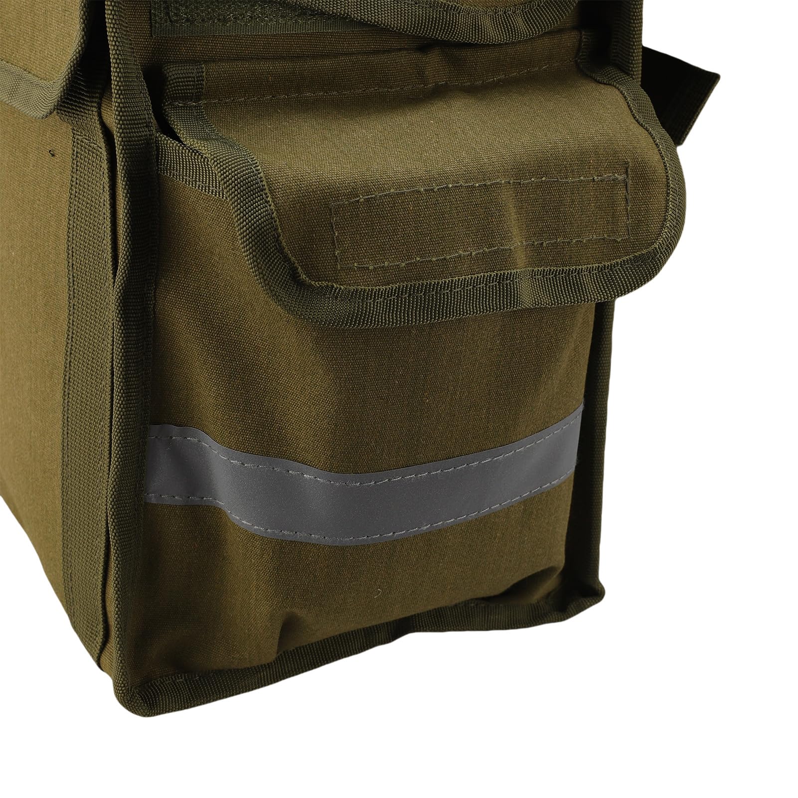 Borsa Doppia per Sedile Bici, Borsa Portaoggetti Posteriore per Portapacchi Posteriore in Tela Impermeabile di Grande capacità, da Sella per Ciclismo con di Cinghie di Sicurezza per Viaggi