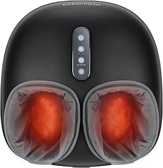 Medcursor Foot Massager Machine with Heat Function, Deep Kneading Massager, Multi-Level Settings & Adjustable Intensity for Home or Office Use (Black)