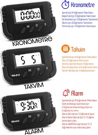2li SET Şarjlı Masa Lambası + Kronometreli Öğrenci Saati Renk Ayarlı Ders Çalışma Okuma Lambası Q3 [Enerji Sınıfı A]