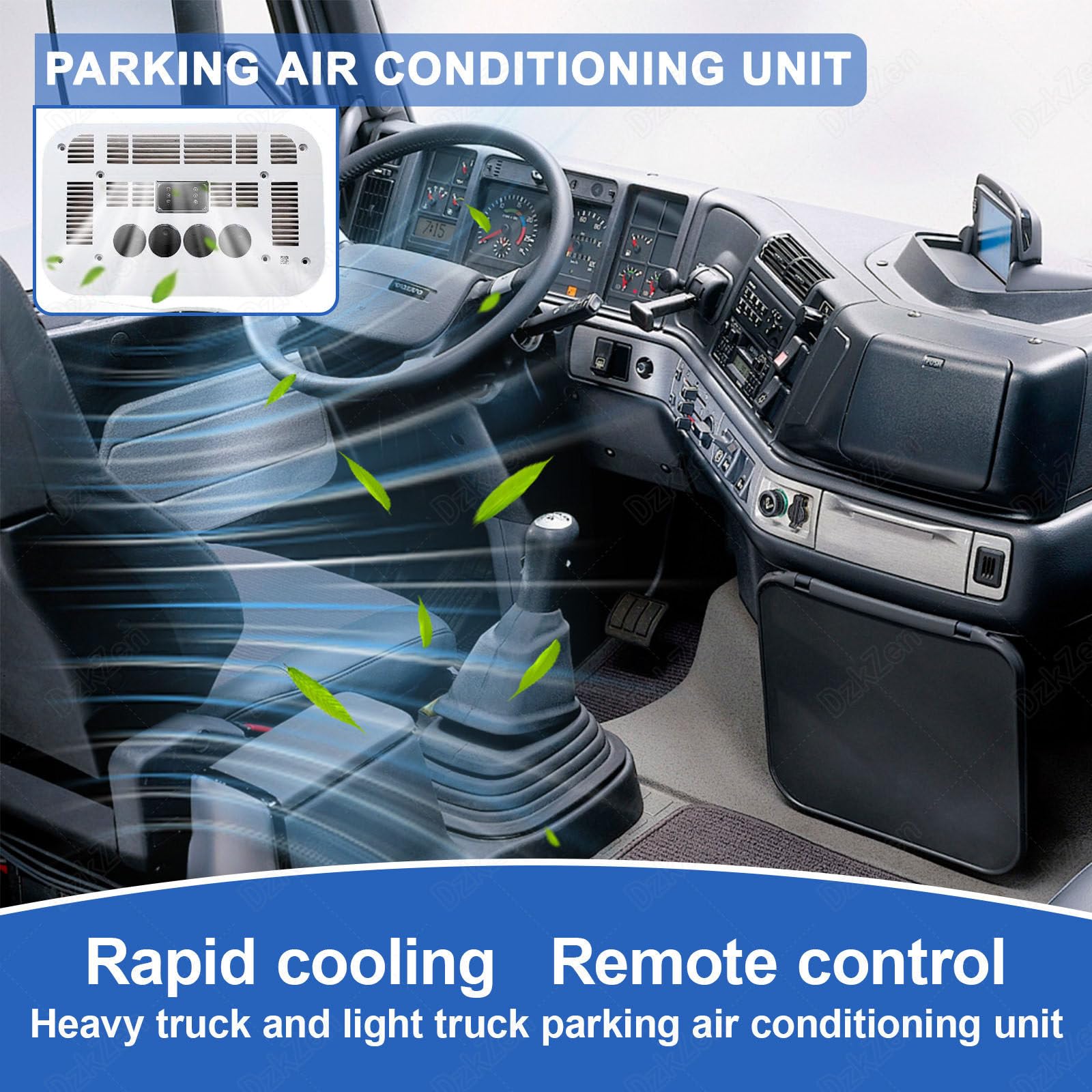 Condizionatore per Camper 12V/24V, unità AC da Tetto Slim Fit, Climatizzatore Silenzioso a Basso Consumo, per Van, Camion, Rimorchi e Motorhome 24V