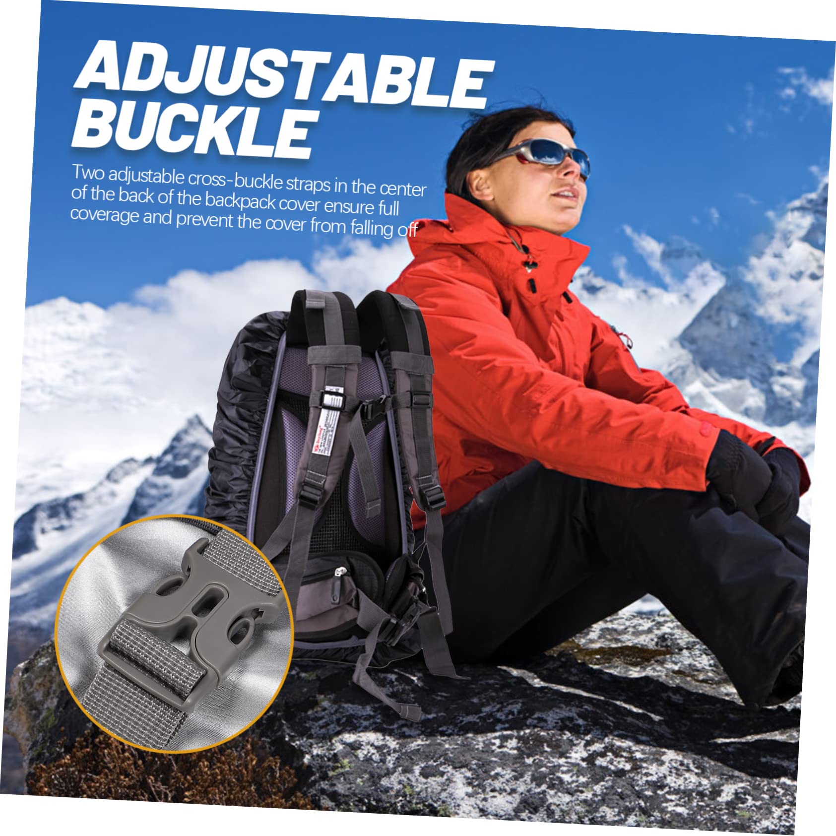 BESPORTBLE 1set Backpack Rain Cover Protector for Outdoor Adventures Design for Hiking Camping and Cycling Fits Backpacks with Storage Bag