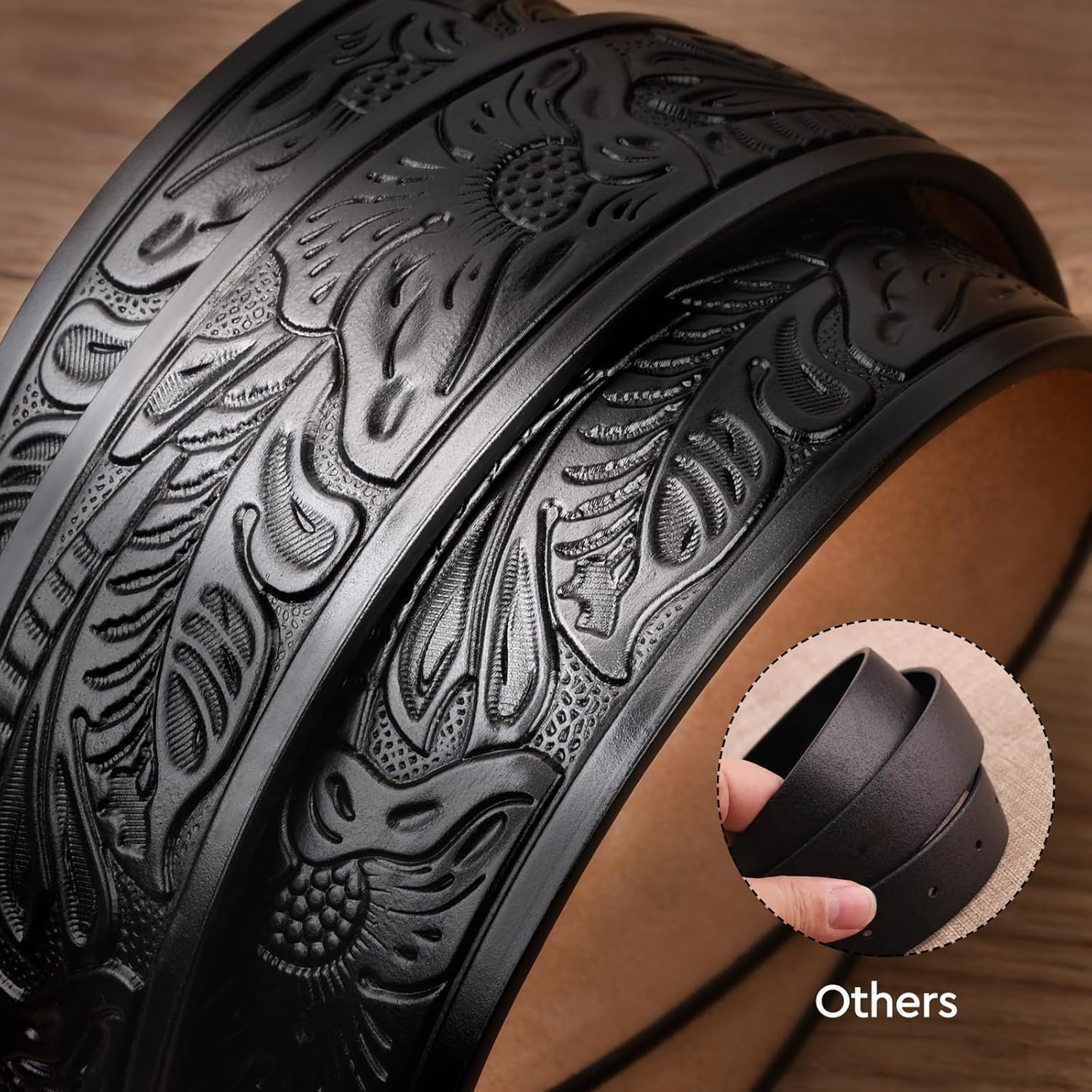 Western Leather Ratchet Belt for Men and Women Classic Design for Casual Wear and Jeans - Image 5