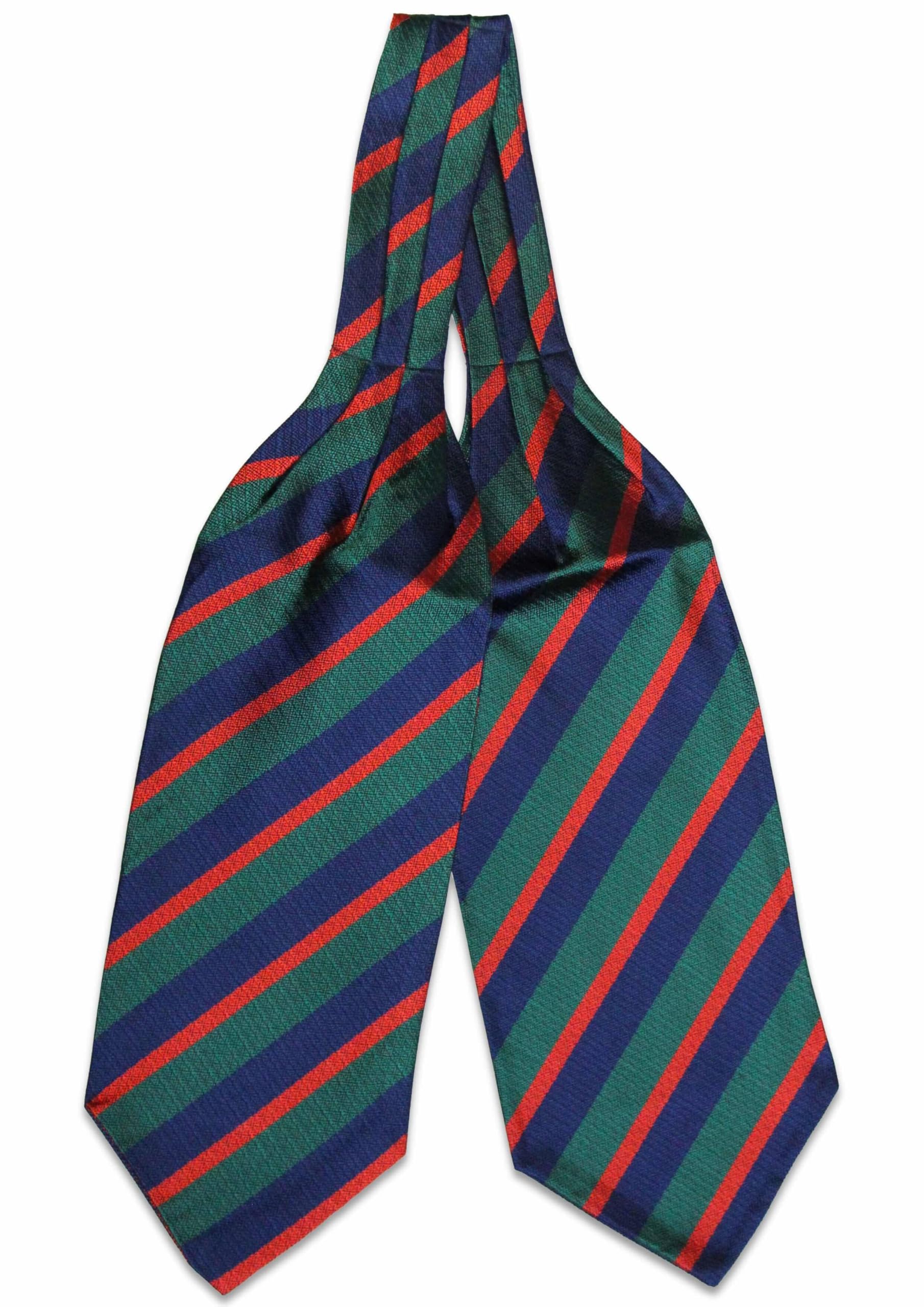 The Regimental Shop Men's Blue/Green/Red Royal Irish Regit Silk Non Crease Regital Cravat
