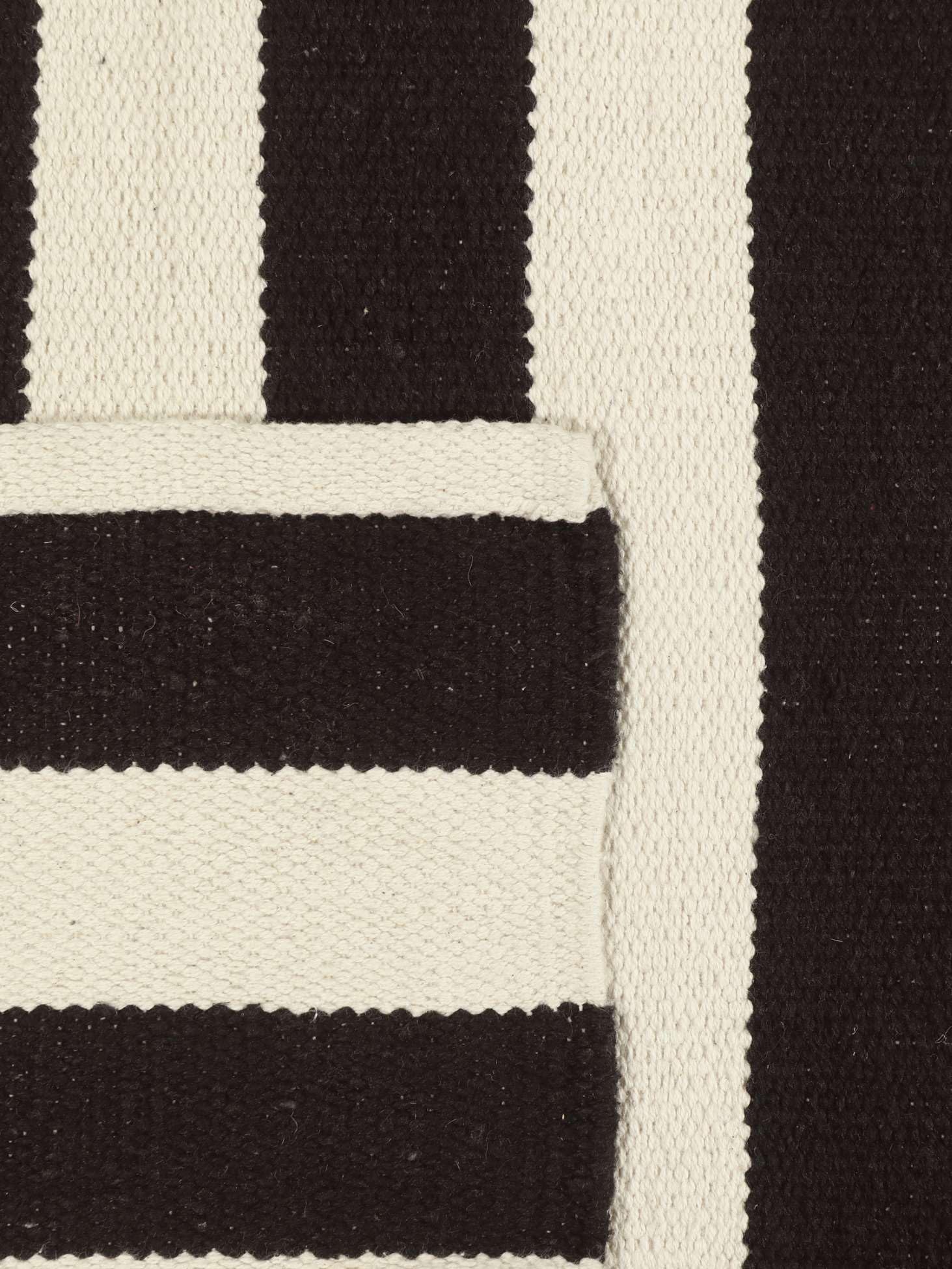 RugVista Moderno Tappeto, 80 x 250 cm, Nero/Bianco | Moderni, Rettangolare, Pelo corto, Lavabile solo a secco, Soggiorno, Camera da letto, Corridoio