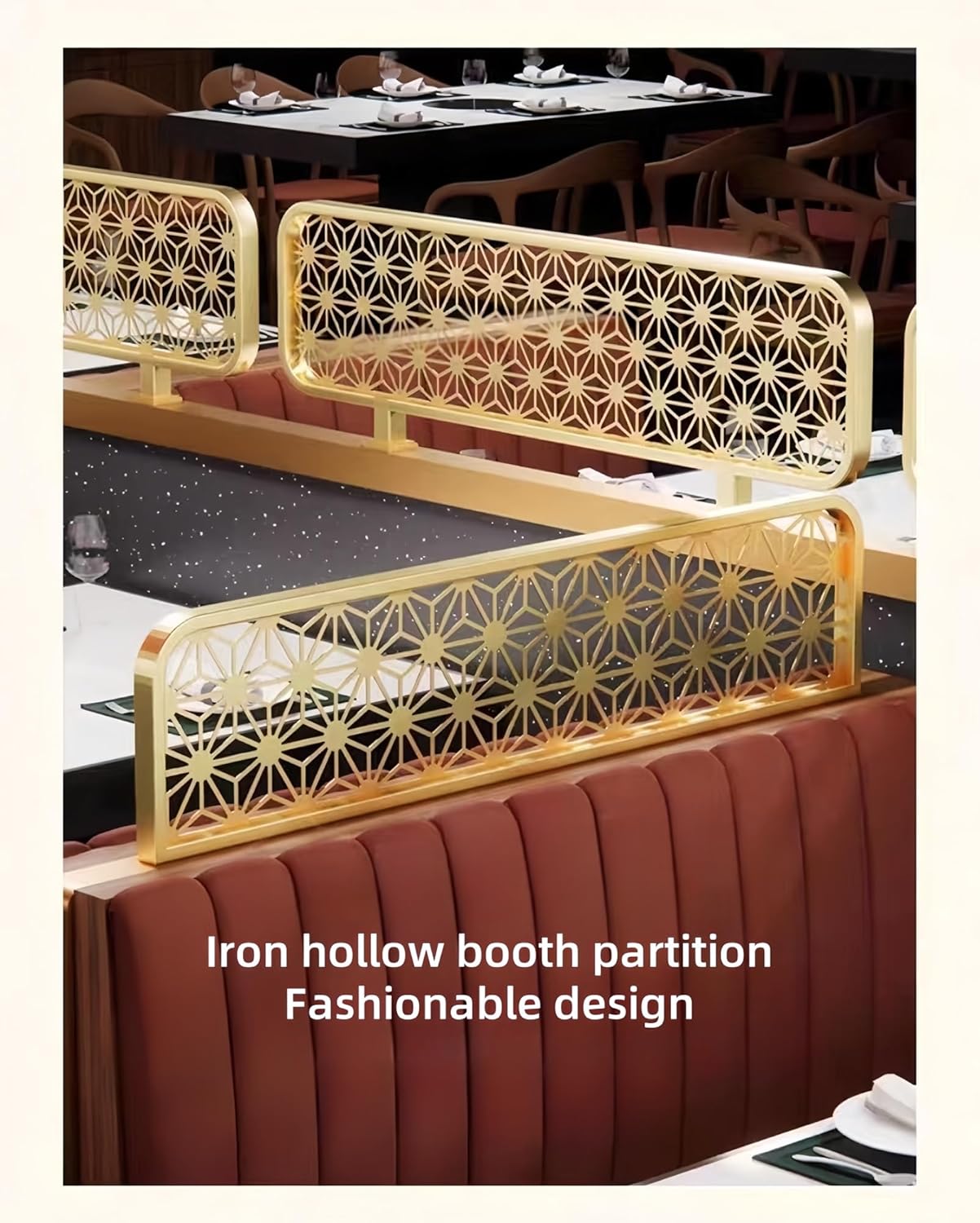 Restaurant Semi-Privacy Glass Screen Panel, Translucent Table Divider, Low Partition Fence for Dining Areas, Bar & Office Countertop, Modern Glass Separator (B1)