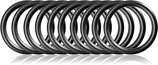 Ganzoo O-Ring Metall für Hunde-Leine, 25mm Innen-Durchmesser, 10 Stück, Stahlring, legierter Stahl, Nicht rostend, Rund-Ringe für Paracord 550 Halsband, Handtasche, Metallring, Basteln, Farbe Schwarz