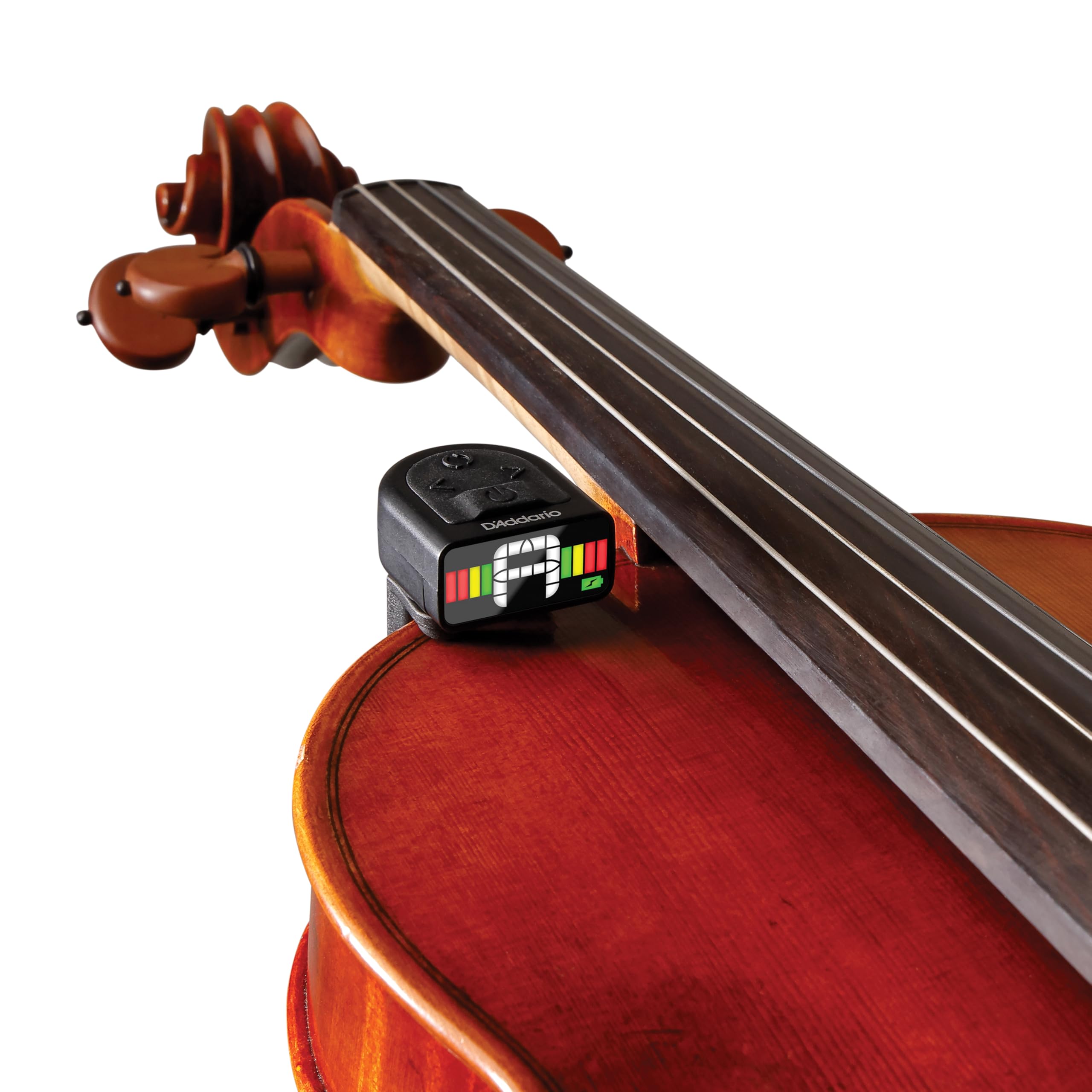 D'Addario Micro Rechargeable Violin Tuner - Clip On Tuner for Violins - Full Color Display - Quick & Accurate Tuning - Image 3