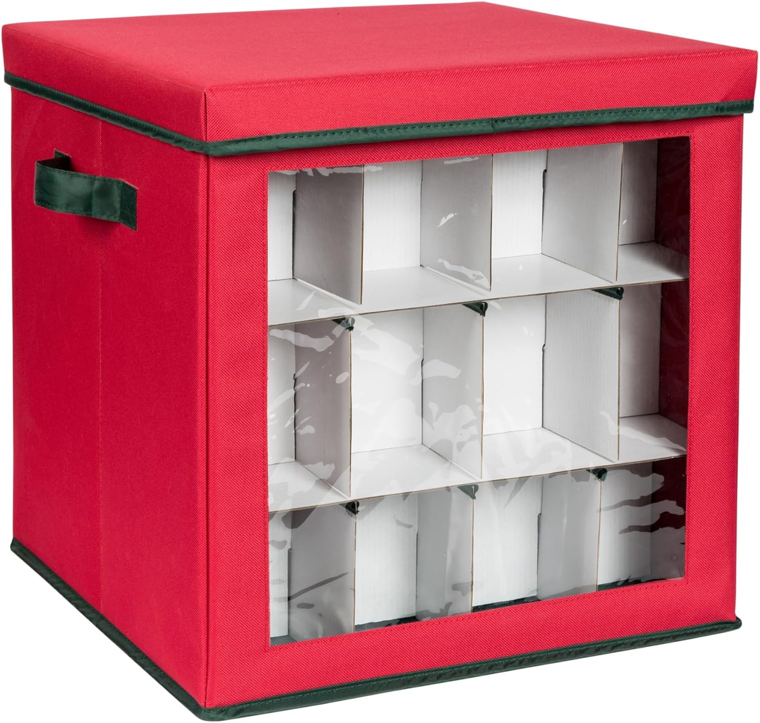 Honey-Can-Do 48-Ornament Storage Box, Red SFT-08360 Red