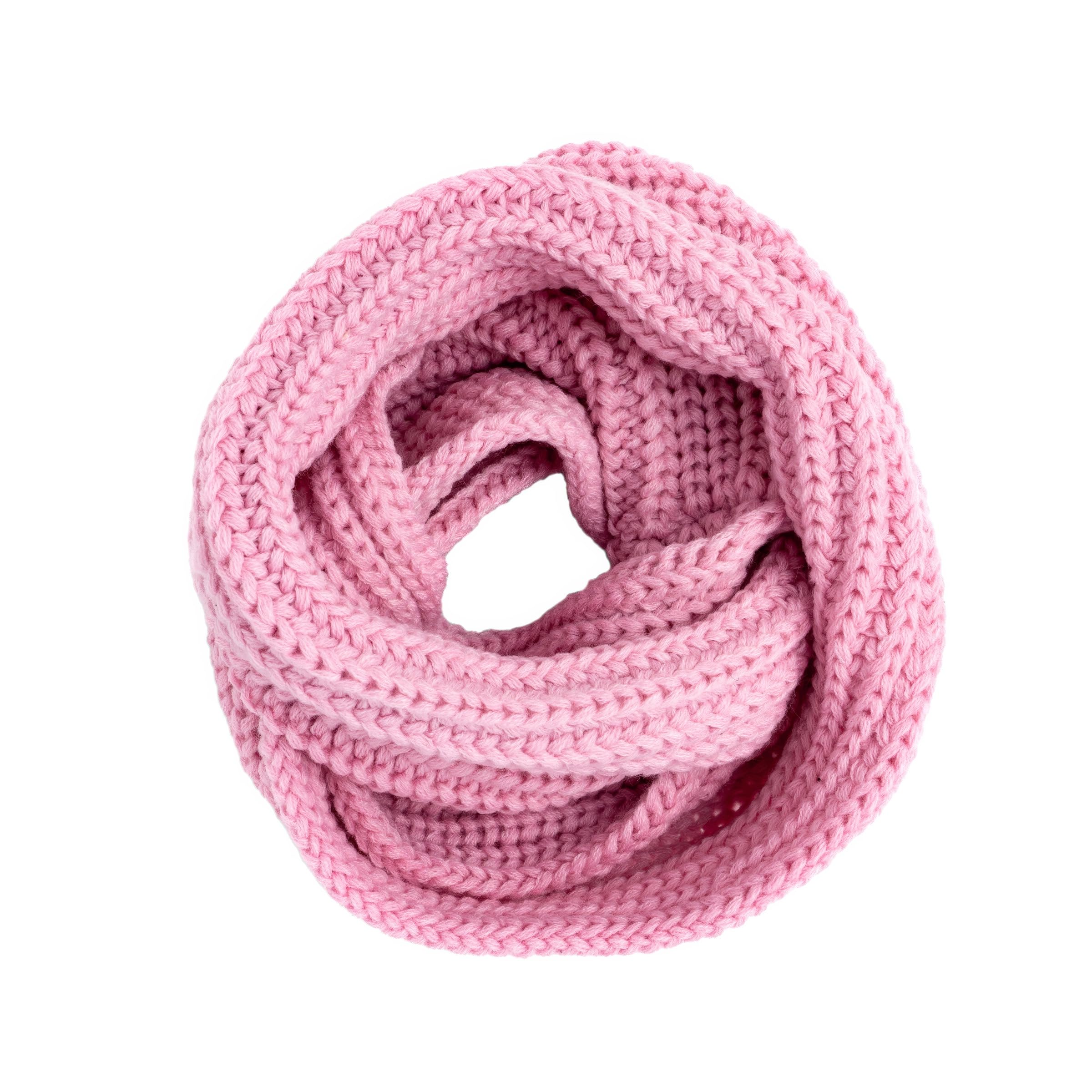 Kids Chunky Knitted Infinity Scarf/Neck Warmer for Girls 4-14 years old